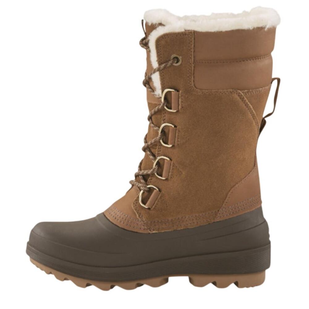 Kamik Women Lauren 11.5" Winter Boots US 10 Brown Leather WP Insulated NWOB